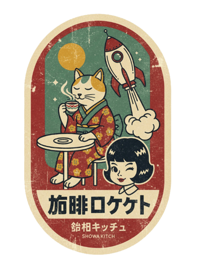 Japanese Matchbox Art Stickers – Retro Showa Style thumbnail