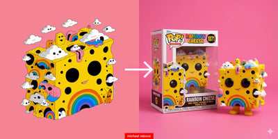 Turn a Cartoon into a Funko Pop Vinyl Figure with Pink Studio Setup thumbnail