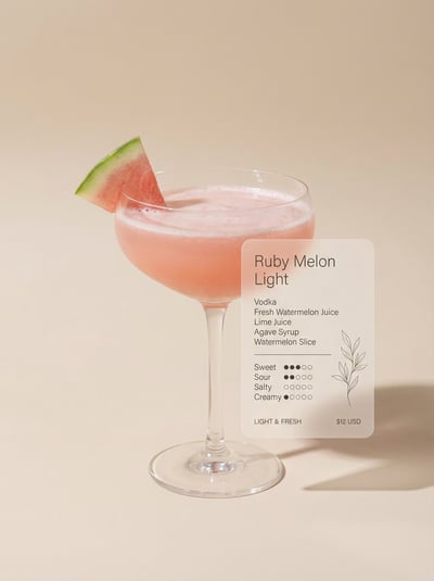 Ultra-Minimalist Cocktail Photography with Frosted Acrylic Menu Card thumbnail