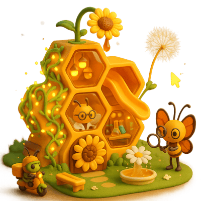 Honeybee Science City: Cute 3D Chibi Hive Research Campus thumbnail