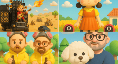 Nintendo-Inspired 3D Cartoon Illustration (Toy-Like Clay Style) thumbnail