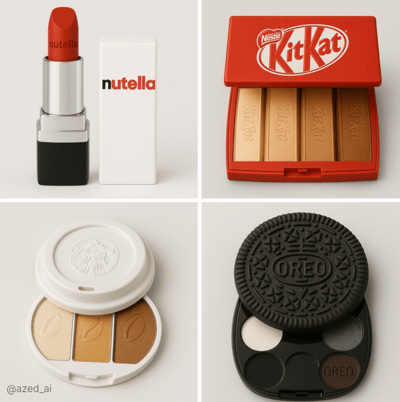 Luxury Makeup Product Photography Inspired by Food Brand Packaging thumbnail