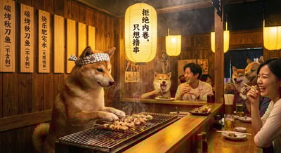 Shiba Inu Izakaya Skewer Master in a Warm Japanese Pub thumbnail