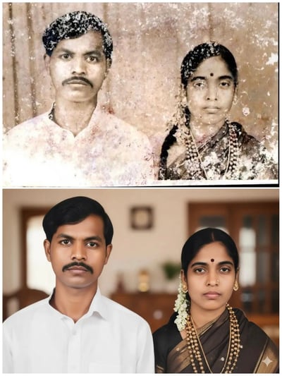 HD Old Photo Restoration – Luxury Studio Portrait (Identity Preserved) thumbnail