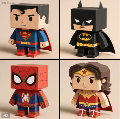 Ultra-Detailed Papercraft Paper Toy Box Render (Chibi Product Photo) thumbnail