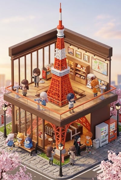 Chibi Miniature Mount Fuji Travel Diorama Concept (Cinema 4D) thumbnail