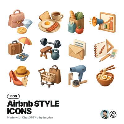 Airbnb-Style Isometric 3D Icon (Octane Render, White Background) thumbnail