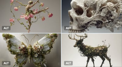 Organic Plant Sculpture with Botanical Hybrid Forms thumbnail