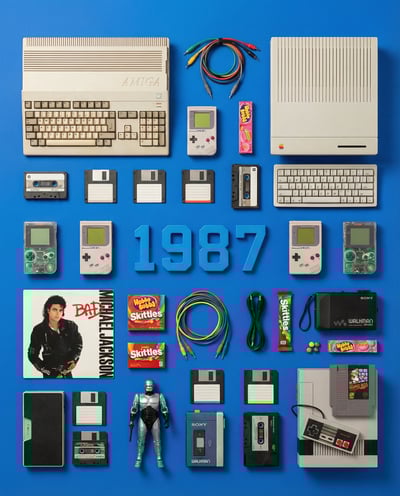 High-End Knolling Flat Lay Time Capsule Product Photography (8K, Softbox, Retro Tech) thumbnail