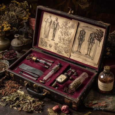 Victorian Surgeon’s Open Medical Kit Still Life (Dutch Golden Age Style) thumbnail