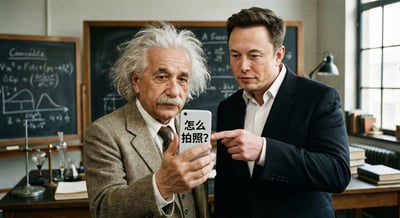 Elon Musk Teaching Einstein How to Take a Selfie thumbnail