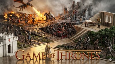 Frameless Full-Bleed Isometric Miniature World Prompt Template (7 Layers + 3D Title) thumbnail