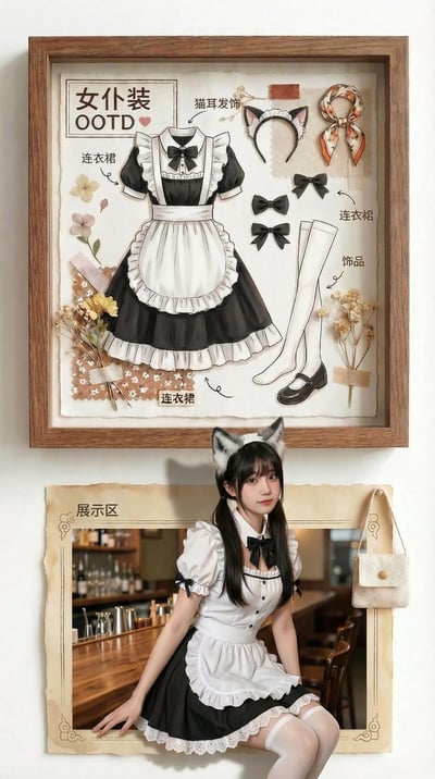 Split-Screen Specimen Box vs Naked-Eye 3D Reality Teacher Uniform Fashion Photo thumbnail