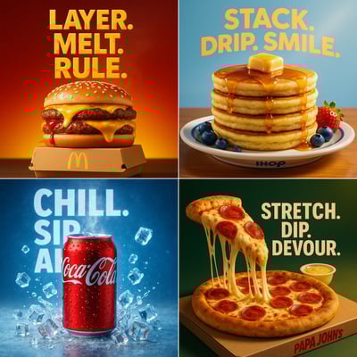 3D Hyperrealistic Food Advertisement with Logo & Three-Word Slogan thumbnail