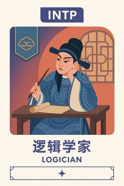 INTP MBTI Personality Card Inspired by Classic Chinese Opera Scene thumbnail