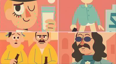 UPA-Inspired Cartoon Modern Style Illustration (1950s–60s Frame Look) thumbnail