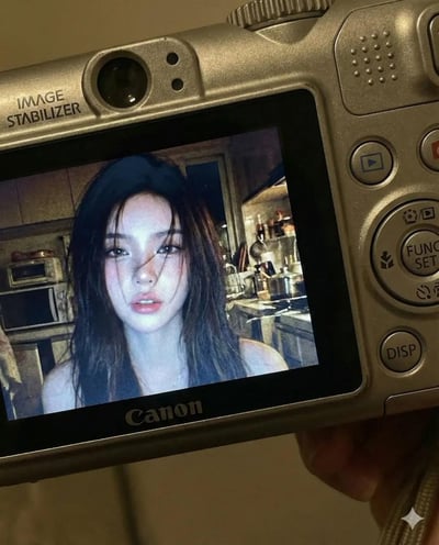 Early-2000s Flash Portrait on a Canon Compact Camera Screen thumbnail