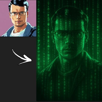 Matrix-Style Neon Green Code Digital Rain thumbnail