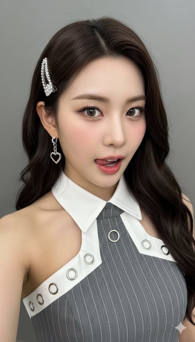 Young East Asian K-Pop Idol Extreme Close-Up Beauty Portrait (Photoreal) thumbnail