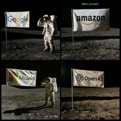 Put Your Logo on a Moon Flag (Apollo-Style Photo) thumbnail