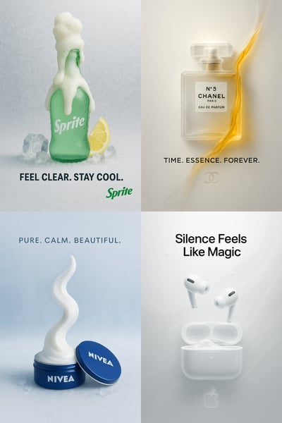 Surreal Minimalist Paper-Glass Product Advertisement Poster thumbnail