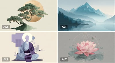 Geometric Zen Tranquility Illustration Prompt thumbnail