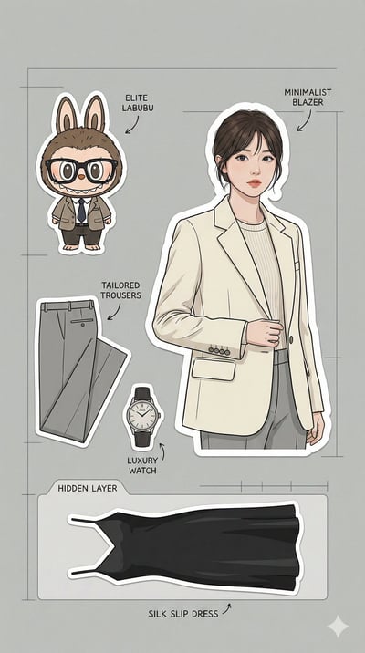 Minimalist Professional Suit Sticker Journal Layout (9:16) thumbnail