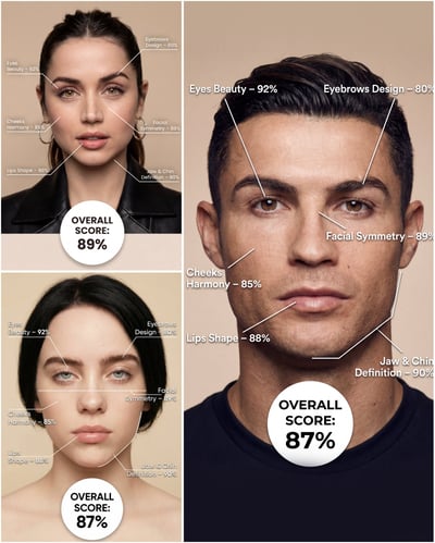 Facial Aesthetic Report Infographic Poster (Portrait Overlay) thumbnail