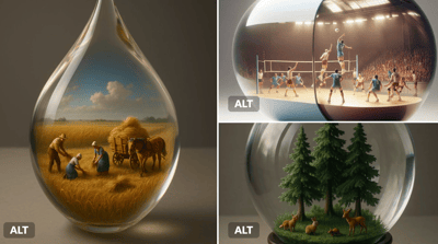 Transparent Container with Miniature 3D World Diorama (Futuristic Sci‑Fi Still Life) thumbnail