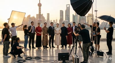 Behind-the-Scenes Celebrity Group Photo Creation thumbnail