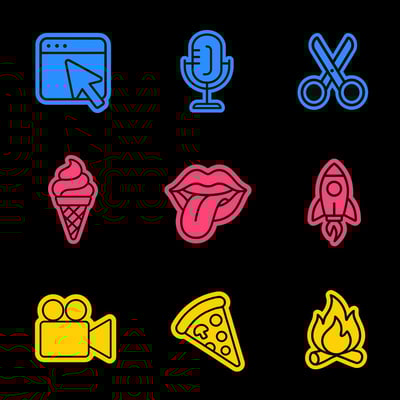 Gumroad-Style Flat Outline Sticker Icon Illustration thumbnail