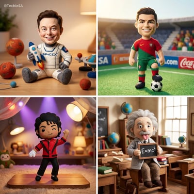 Cartoon Felt Vehicle Toy Prompt (Soft Textures, Full-Body Character) thumbnail