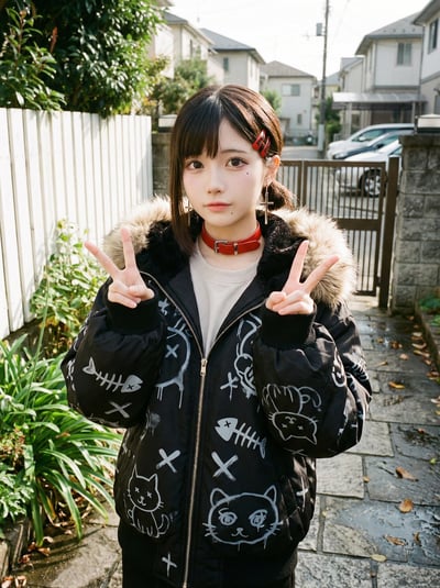 Higashiyama Kobeni Cosplay Portrait in a Sunny Residential Lane thumbnail