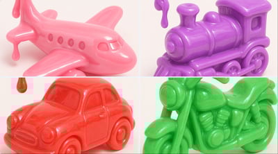 Glossy Slime Toy Transport Truck 3D Render thumbnail