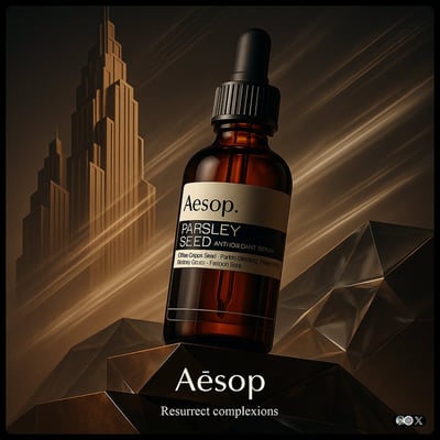 Art Deco Futurism Product Ad with Diagonal Skyline Speed Lines (1:1) thumbnail