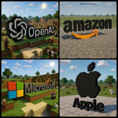 Rebuild Your Uploaded Logo as a Minecraft-Style 3D Voxel Build thumbnail