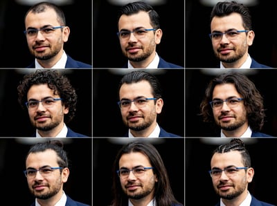 3x3 Hairstyle Grid (9 Different Hairstyles) thumbnail