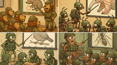 Cartoon Insect Soldier Military Training Plan thumbnail