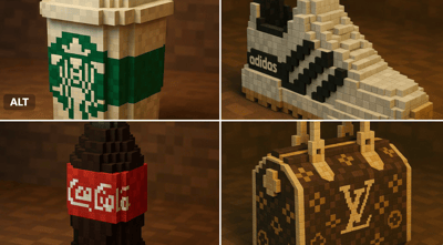 Minecraft-Style Voxel Recreation of a Branded Object thumbnail