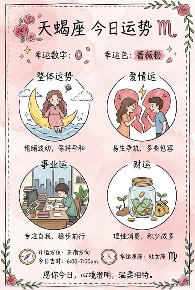 Zodiac Horoscope Story Card Illustration (Simplified Chinese, 2K, 2:3) thumbnail