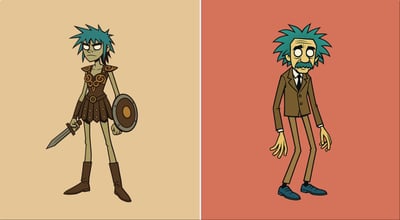 Gorillaz-Style Full-Body Character Portrait (Flat Vector Colors) thumbnail