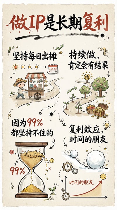 Hand-Drawn Infographic Card with Chinese Cursive Brush Typography (9:16) thumbnail