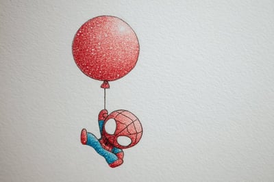 Cute Children’s Book Crayon Character Sketch with Glitter Accents thumbnail