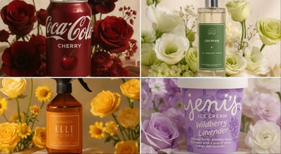 Luxury Floral Product Photography on White Marble Pedestal thumbnail