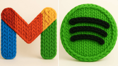 Hand-Knit Chunky Yarn Logo Texture (Photoreal 3D Render) thumbnail