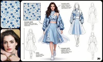 Pixar-Style 3D Fashion Design Concept Board (4:3) thumbnail
