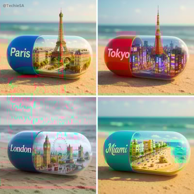 Transparent Beach Capsule City Miniature Diorama thumbnail