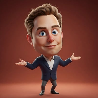 Fun Full-Body 3D Cartoon Celebrity Caricature in Pixar/DreamWorks Style thumbnail