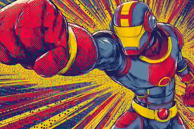 Retro Comic Book-Style 2D Cartoon Illustration (Dynamic Action Pose) thumbnail