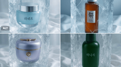 Luxury Korean Skincare Product Poster in Cracked Ice thumbnail